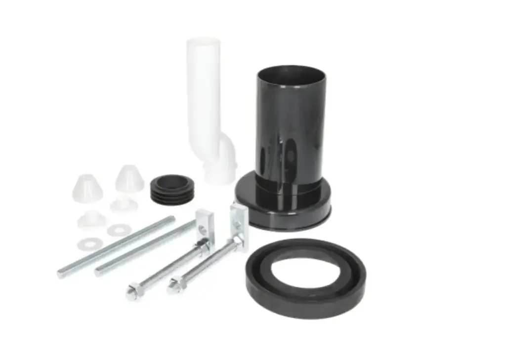 PE Wand-WC-Anschlussgarnitur, etagiert – 180 mm mit Dichtungen, verschweißbar 