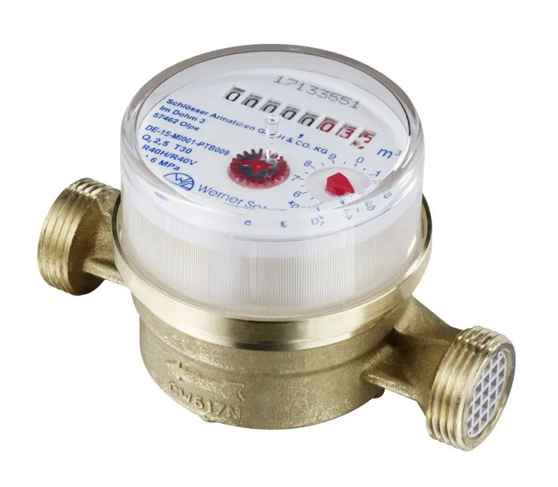 [MA122190] Schlösser Einstrahl-Etagenzähler für Warmwasser – Präzise Messung bis 90 °C (KW)
