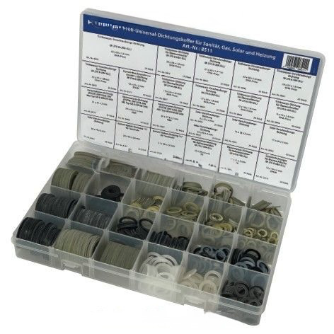 Profi-Universal-Dichtungskoffer für Sanitär, Gas, Solar & Heizung – 675 Stk.