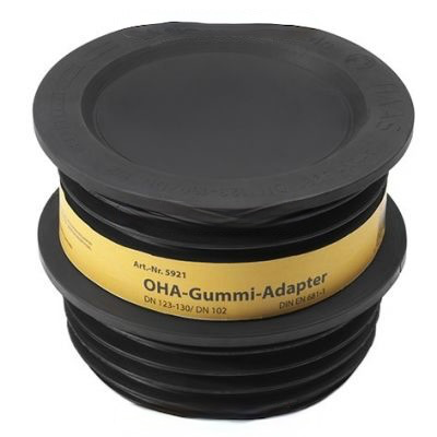 [MA126236] OHA-Gummiadapter 123–130 / 102 – Schwarzer Adapter nach DIN EN 681