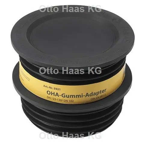 [MA126236] OHA-Gummiadapter 123–130 / 102 – Schwarzer Adapter nach DIN EN 681