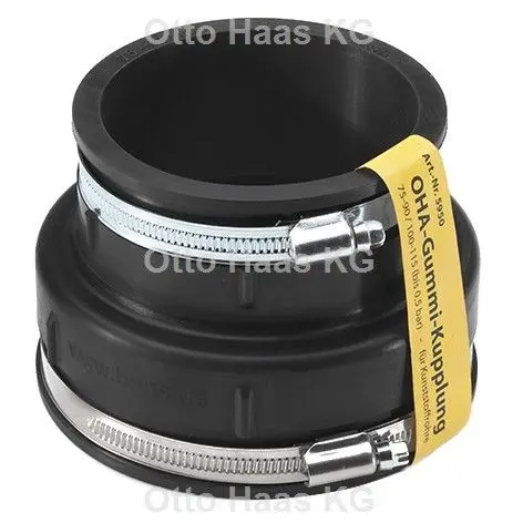 OHA-Gummikupplungen nach DIN EN 681 – Flexible Adapter für Abwasserrohre (80/95 - 110/122)